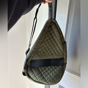 L.L. Bean Ameribag Quilted Leather Crossbody Bag Satchel